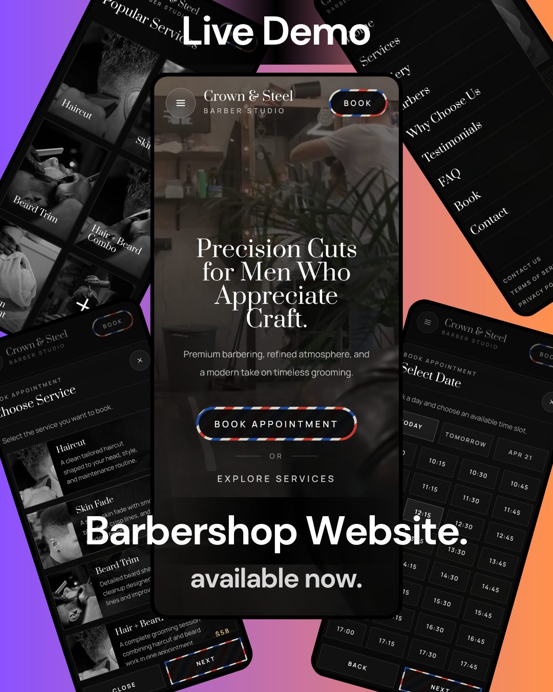 Premium Landing Page Concept Designed to Turn Visitors Into Bookings