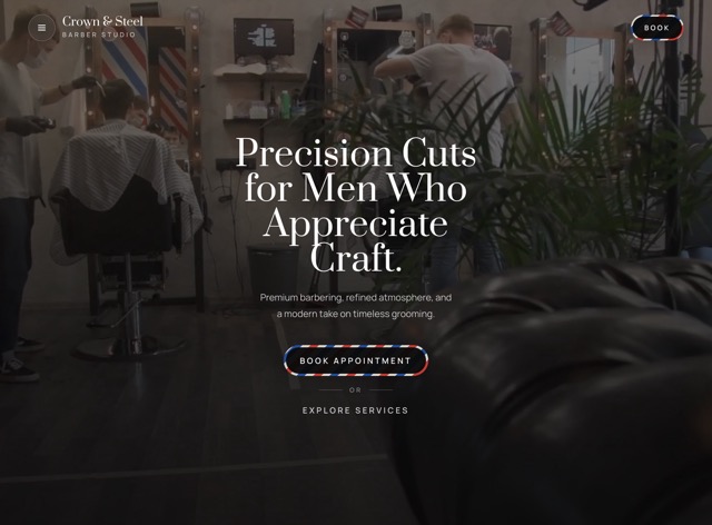 Booker barber desktop preview