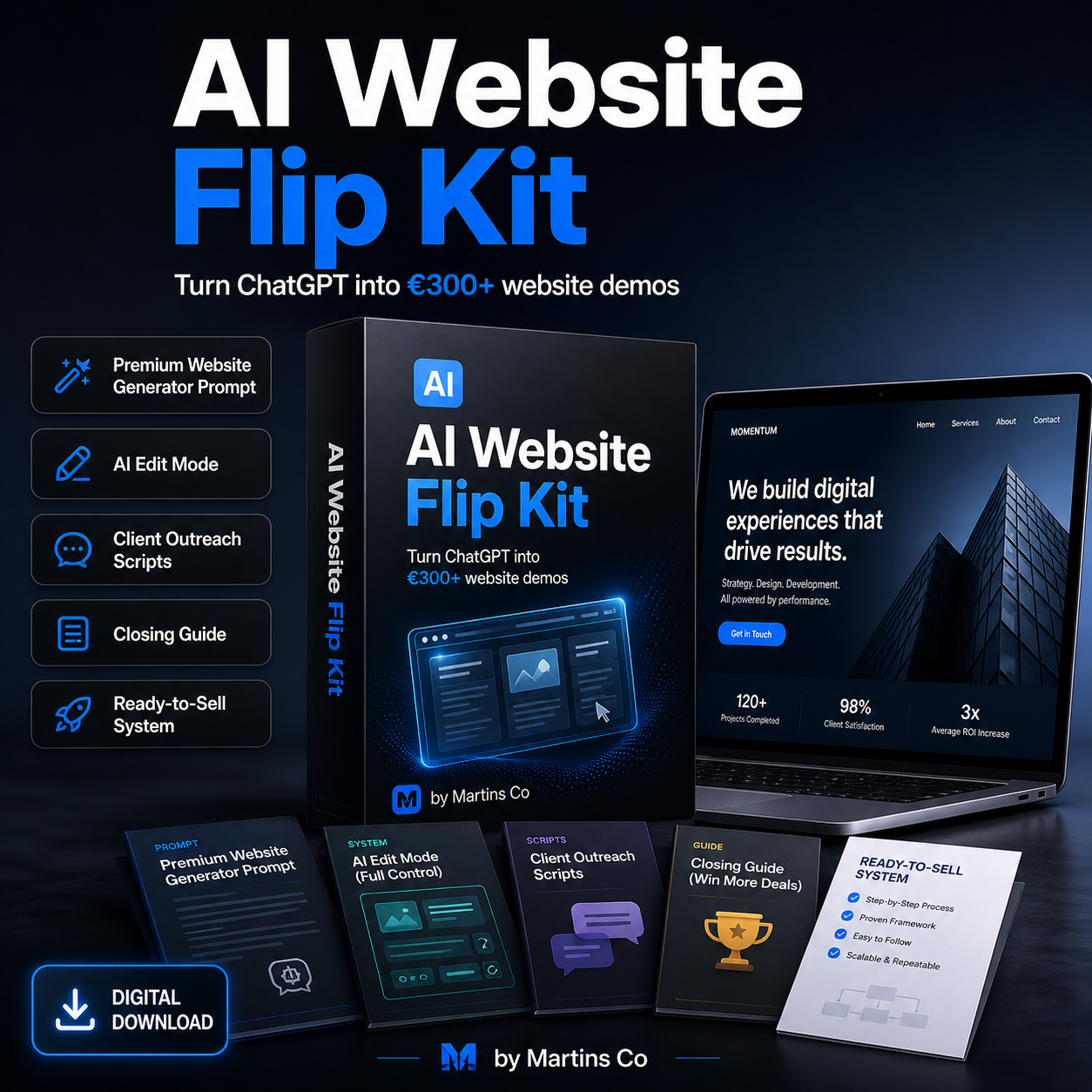 AI Website Flip Kit product visual